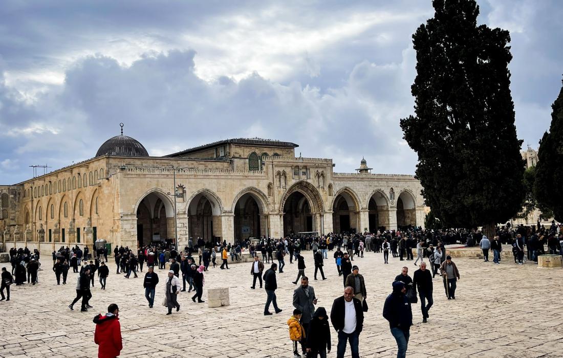 مواجهات في باحات المسجد الاقصى